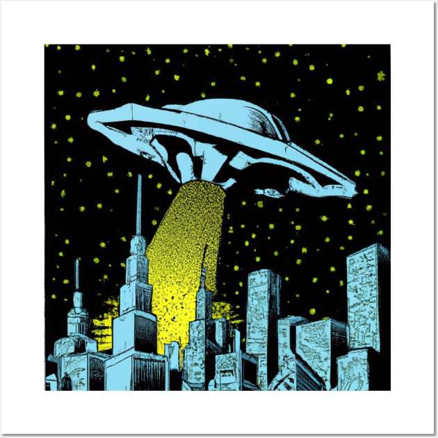 Flying Saucer Attack Wall Art by Starbase79